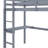 Twin Elevated Wooden Loft Bed, Comprehensively Fitted With Safety Railing, Integrated Desk, And Step Ladder-425410098