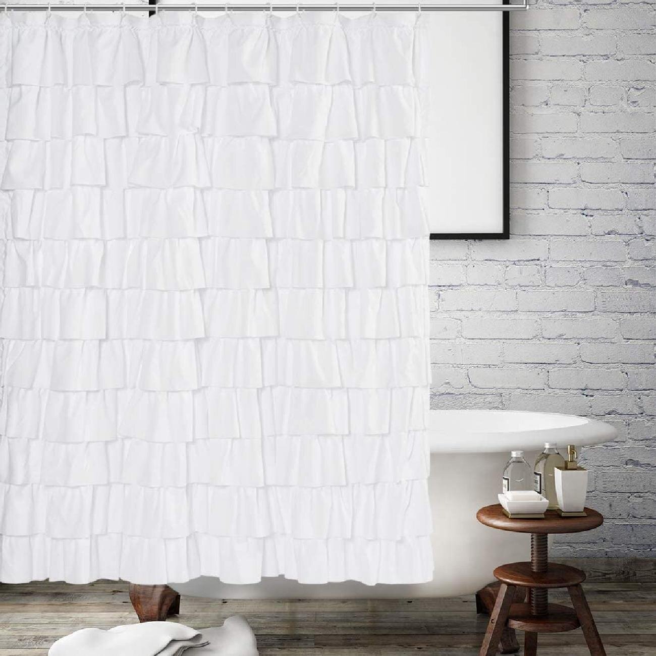 Gracie Oaks Amiira Cotton Shower Curtain & Reviews | Wayfair