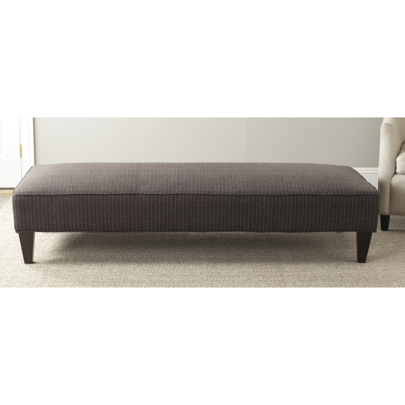 Alfonsino Cotton Upholstered Bench, Dark Gray