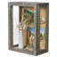 Wood Shadow Box with Frame in Grey