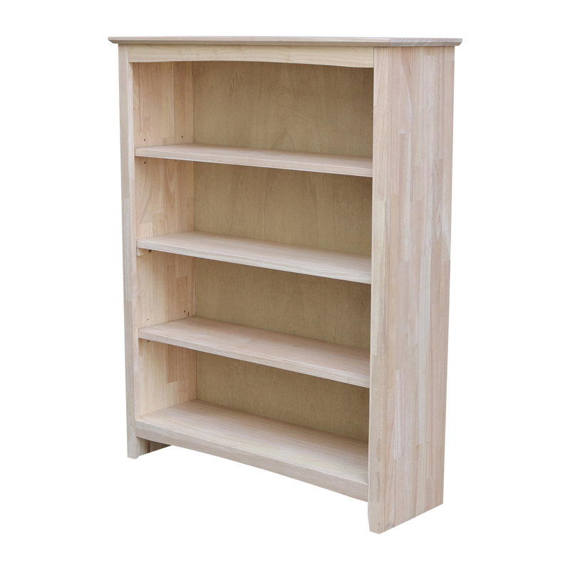  Bibliothèque en bois massif Derren, (4 tablettes) H 48 po x l 38 po x P 12,3 po