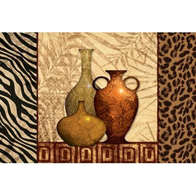 Ethnic Pots 1 - Wrapped Canvas Print