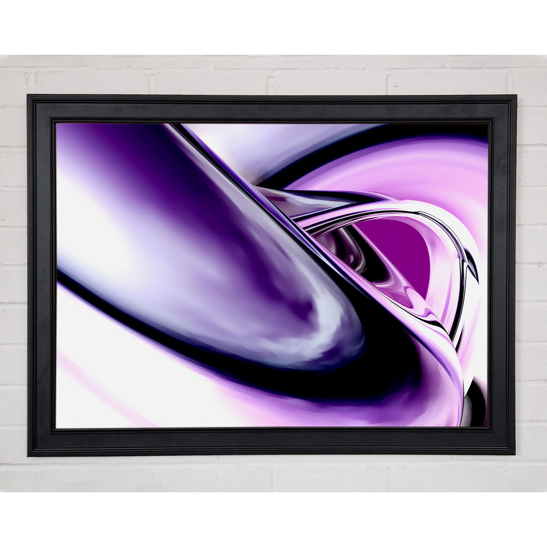 Gerahmtes Wandbild Purple Time Tunnel