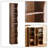 Tall Narrow Wave Edge Bookcase, Freestanding Display Shelf for Home Office, Multiple Colors-875799702