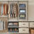 2 Pack 4-Shelf Hanging Closet Organizer Gray Non-Woven Trapezoid Storage Shelves with Hooks 12x10x47 Inches