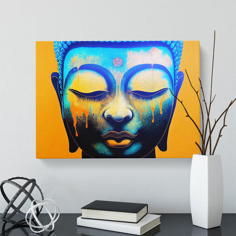 Paint Drip Buddha Vol.1 - Wrapped Canvas, 35cm H x 50cm W x 3cm D