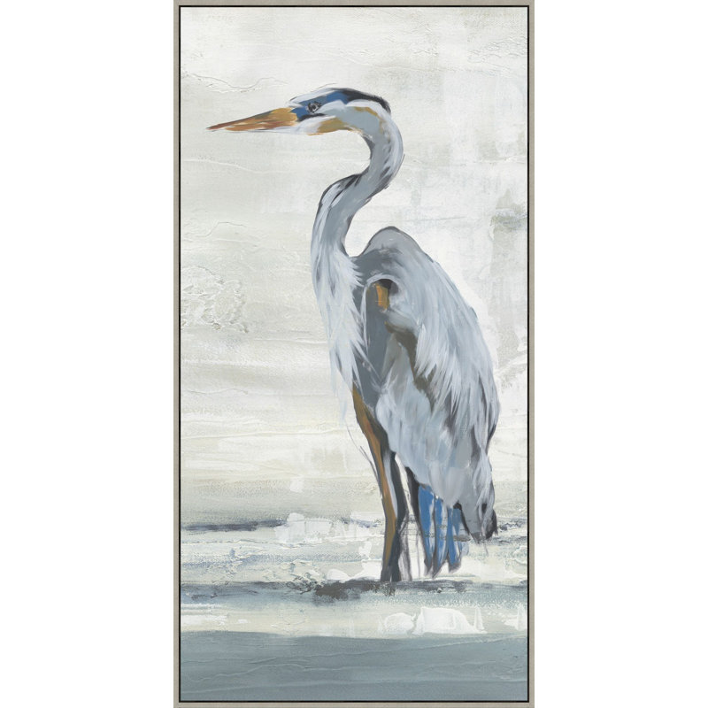 «Beachside Heron 2», reproduction encadrée sur toile