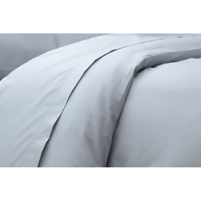 Cotton Solid Colour Duvet Cover Set with Pillowcases Included, Ocean, King Duvet Cover + 2 Standard Pillowcases