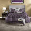 Ensembles de literie élégants prune 7 pièces, édredon en polyester pour la maison