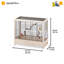 50cm Wood Flat Top Table Top Bird Cage with Stand