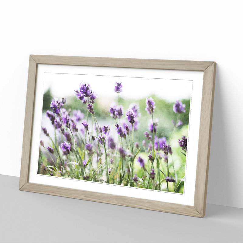 Lavender Vol.1 - Picture Frame Painting, 27cm H x 36cm W x 2cm D, Oak Framed