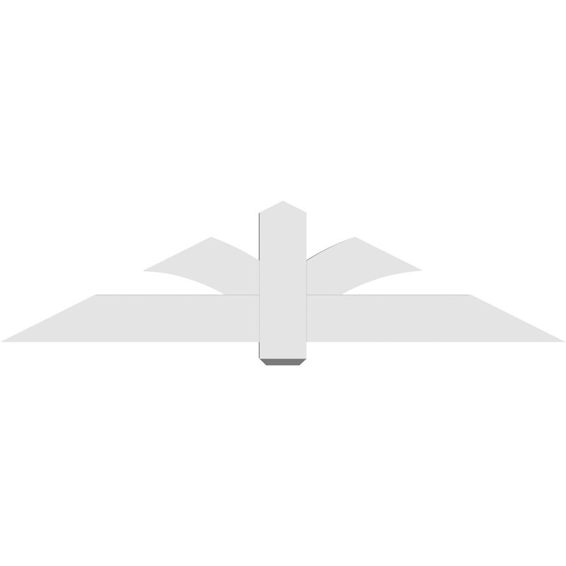 Support pour pignon en PVC Redmond, H 18 po x l 72 po (pas: 6/12), P 4 po x F 6 po