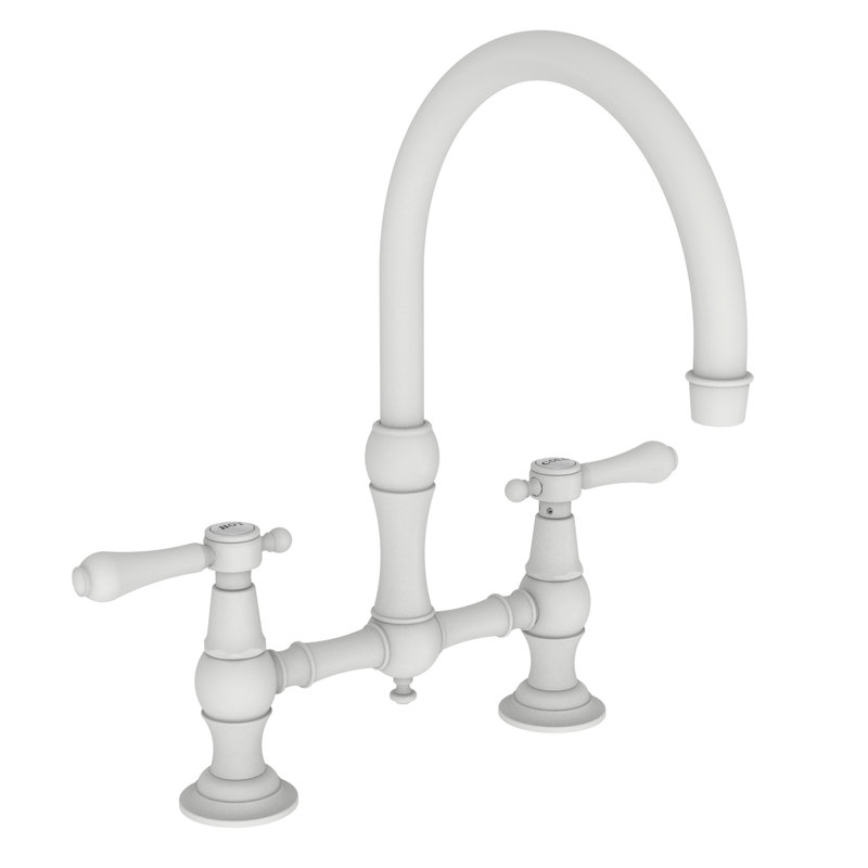 Chesterfield Bridge Faucet, Matte White