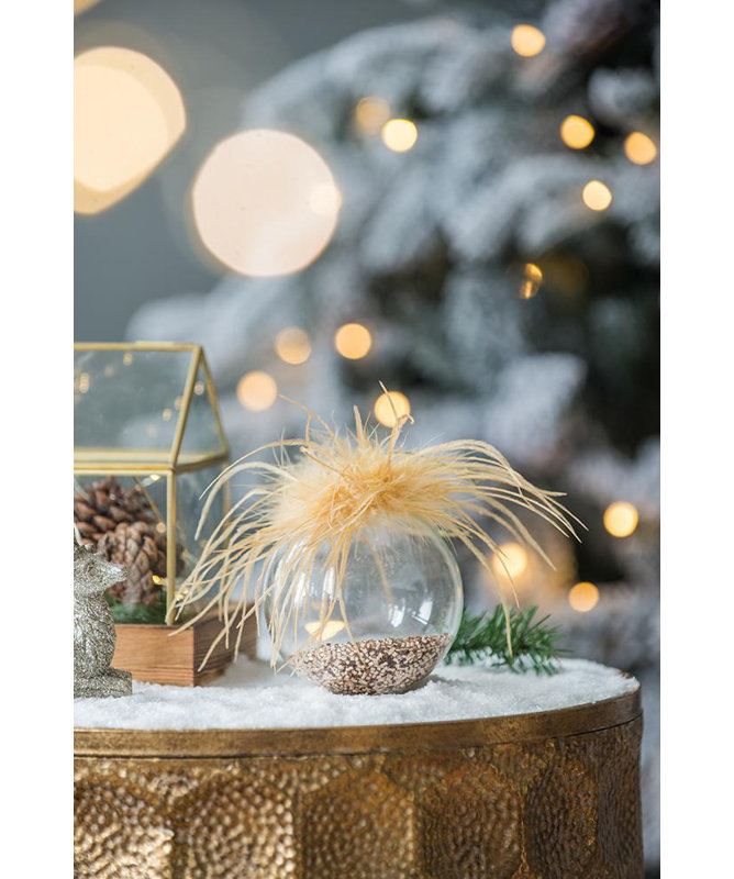 Ornements classiques en verre avec paillettes