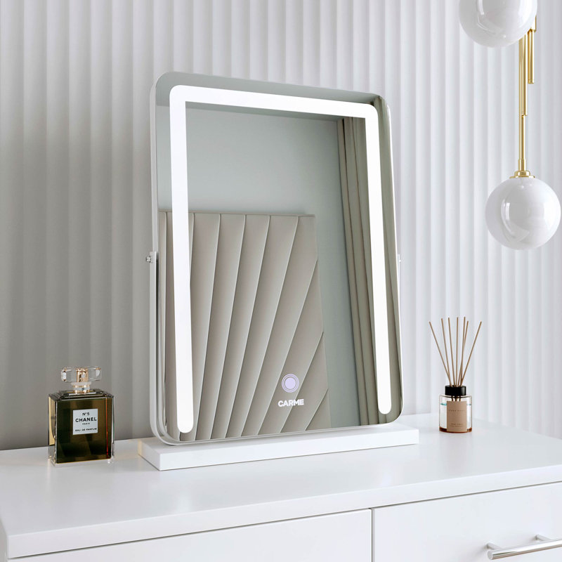 Mia Rectangle Mirror, White