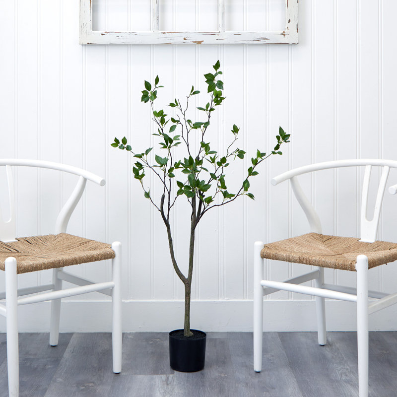 Faux Foliage Tree in Pot, 48" H x 16" W x 4" D