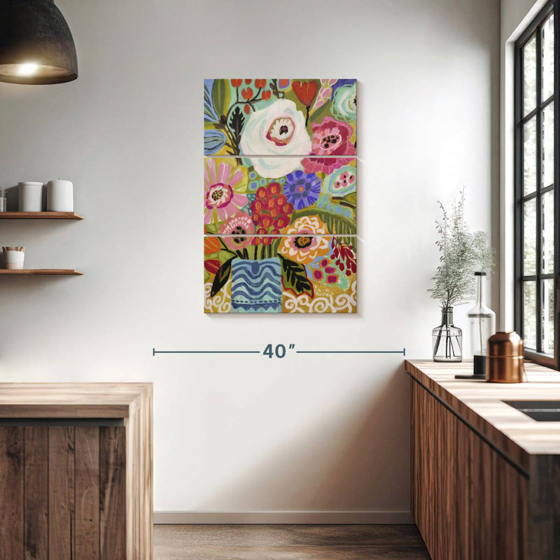 Harnek fleurs fraîches dans un vase II, H 38 po x l 24 po