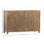 Drennan 54" Mindi Wood Veneer Carved Sideboard in Natural Medium Brown