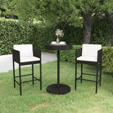 Garden Bar Set with Cushions Patio