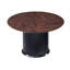 Table de salle à manger 47 "pour 6 personnes avec bord épaissi et base cylindrique-1812638592