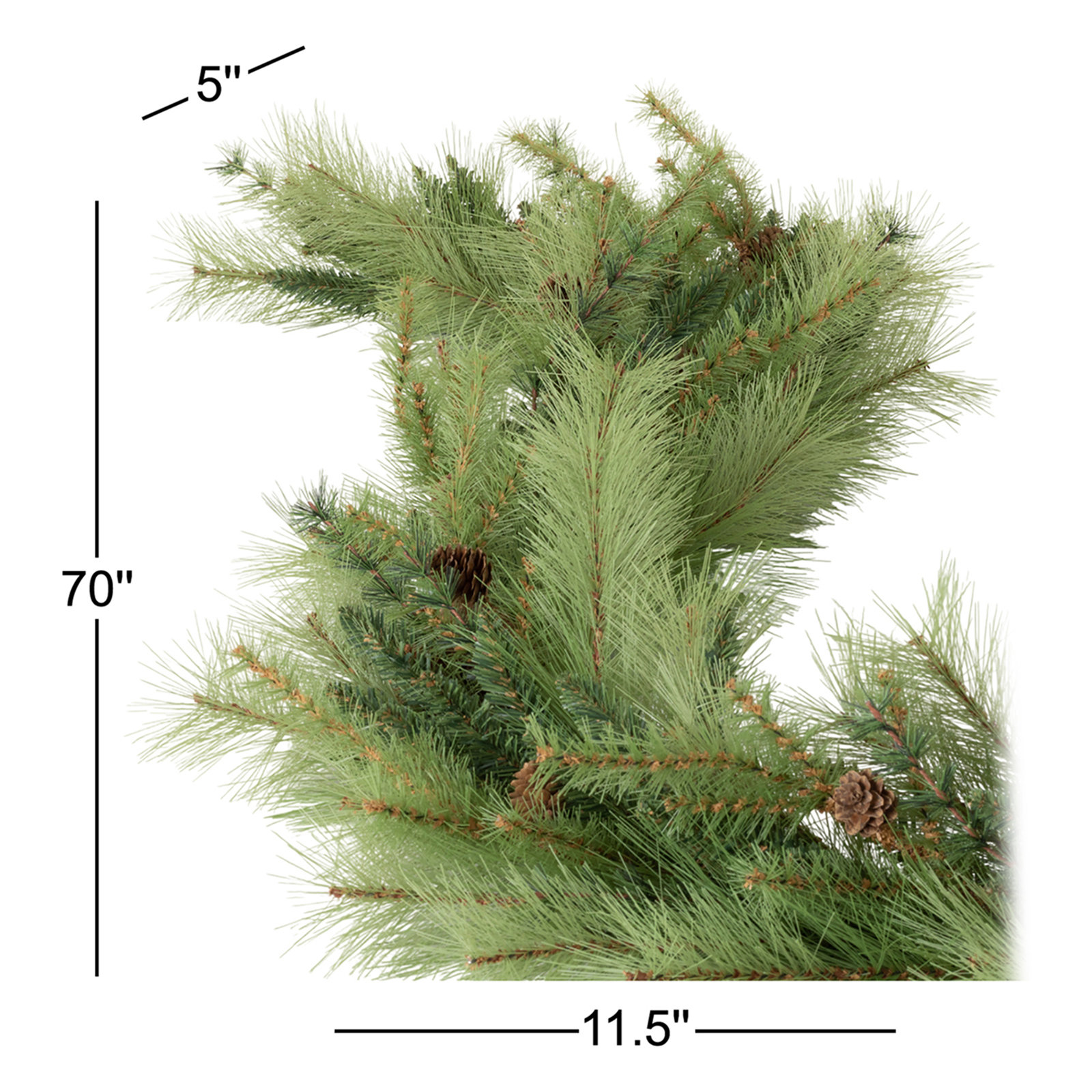 70'' in. Faux Pine Garland