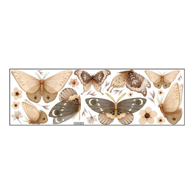 Boho Fly autocollant mural auto-adhésif transparent