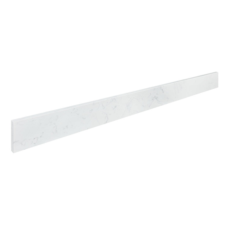 48 Inch In Carrara White Engineered Stone Backsplash For Vanity Sink Top