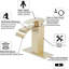 Robinet de lavabo pour salle de bain à poignée simple 1 trou-132458188