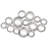 "Circles of Reflection"Circle Array Mirrors in Metal Foiled Frame, Set of 2