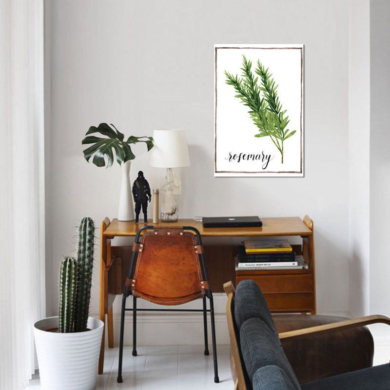 « aquarelle herbes v », impression sur toile, H 40 po x l 26 po x P 1,5 po, Toile tendue, Pas de tapis