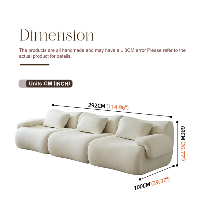 Canapé modulaire modulaire, canapé modulaire compressé, canapé de style minimaliste moderne, chambre à coucher, canapé à canapé compressé confortable, conception peu encombrante