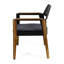 Chaises club d'extérieur en bois 2 pièces, coussins d'eau, style transitionnel polyvalent pour la cour, le jardin, la terrasse, le balcon, assemblage simple requis 2 pièces avec construction, attrait industriel moderne facile