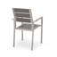 Outdoor Dining Chair Set with Aluminum Frame and Faux Wood Seat