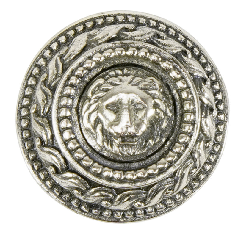 EMPIRE FLARED SHANK KNOB; BURNISHED SILVER FINISH