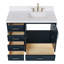 Ensemble de meuble-lavabo simple 42,25 po avec plateau en quartz Abshire-94668838