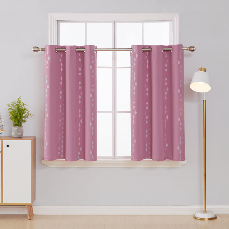 Bedolla Room Darkening Curtain Pair, Pink, 42" W x 53"L