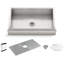 Ludington 34'' L Stainless Steel Single Basin Kitchen Sink