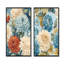 Ensemble de salon mural blanc et bleu Chrysanthemums Symphony - Chrysanthemums-258256196-258256192