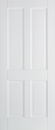 Canterbury 4P Primed White Internal Fire Door, 198.1cm H x 83.8cm W x 4.4cm D