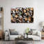 Art mural contemporain, bonbons au chocolat et coupes en papier blanc-1147849832