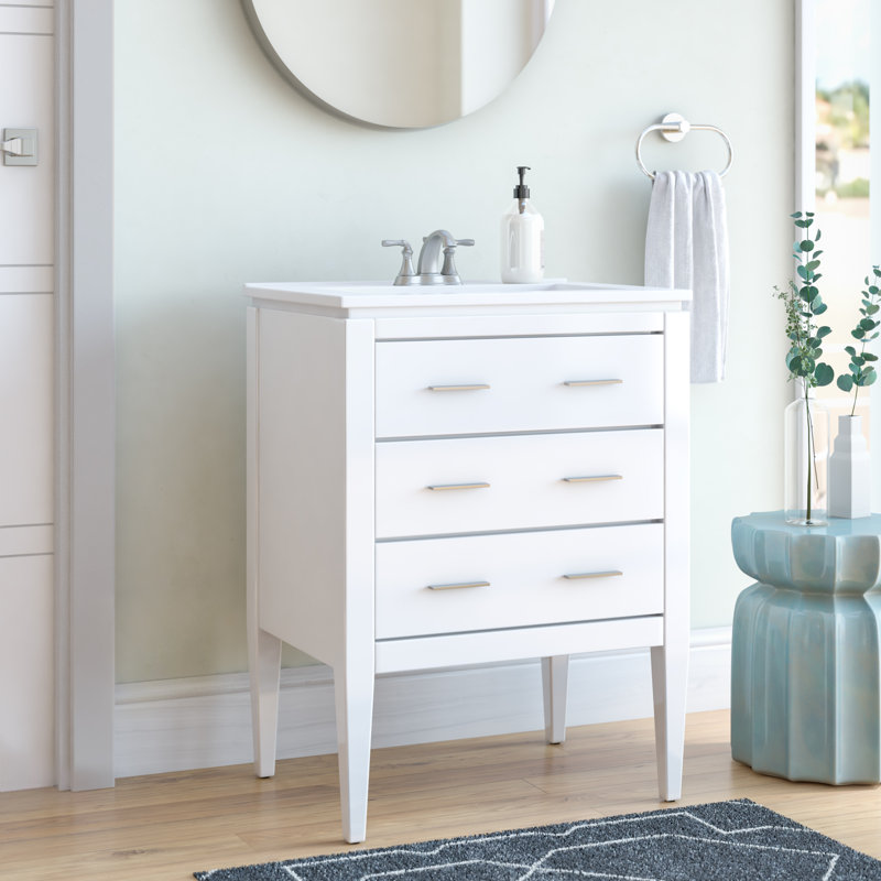 Ensemble de meuble-lavabo simple 24 po Bourdeau, blanc