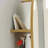 Wall-Mounted Shoe Cabinet With Mirror, Brown Finish