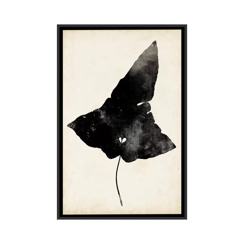 « palm silhouette i », impression sur toile, H 26 po x l 18 po x P 1,5 po, Toile avec cadre noir