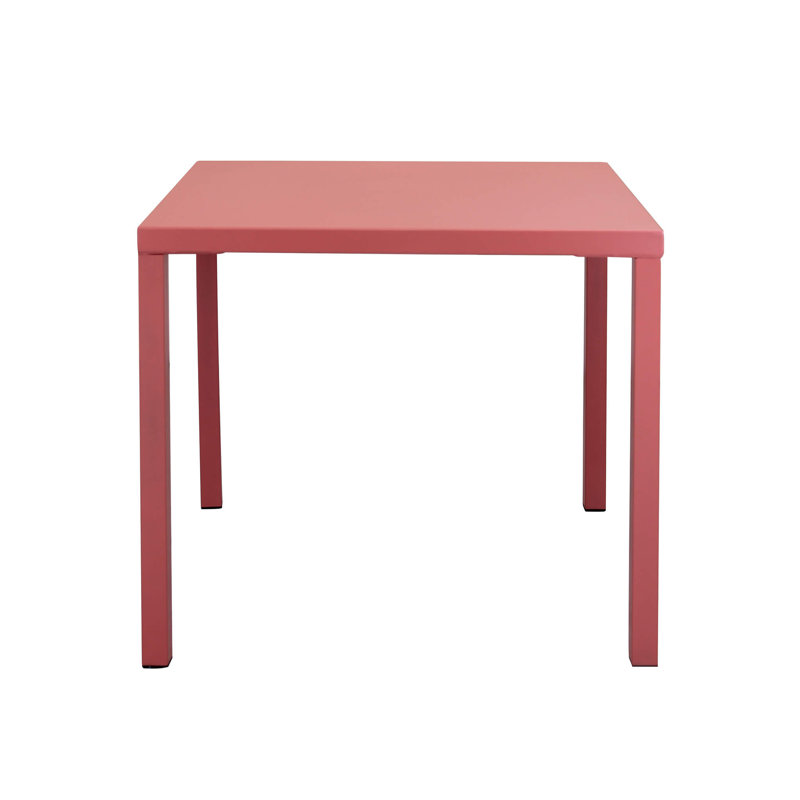 Garvyn Square Metal Extendable Outdoor Dining Table , 80cm cm W 80cm cm D, Red