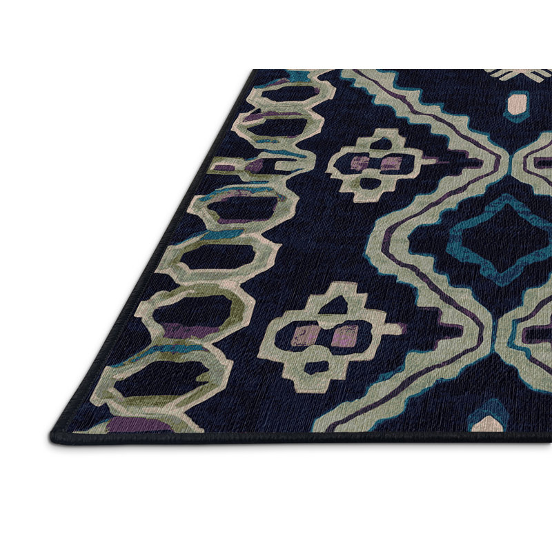 Machine Washable Gray Area Rug, Rectangle 6' x 9'