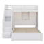 Lit superposé simple / double avec marches de rangement, garde-robe intégrée, ports USB et éclairage-1686545539