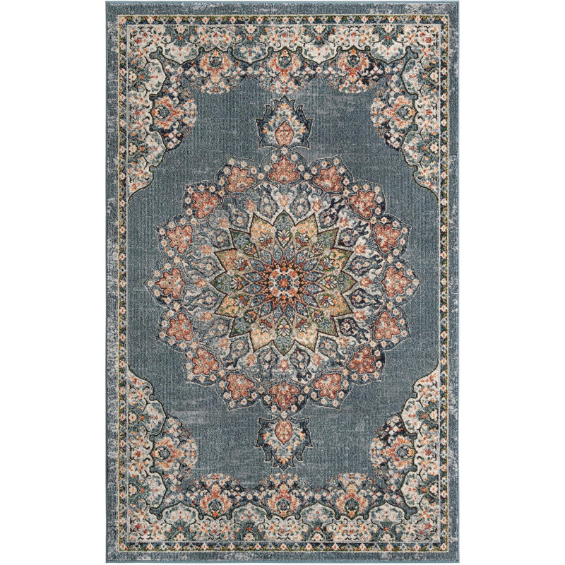 Tasharra Rug, Rectangle 5'1" x 8', Light Blue