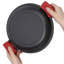 Poêle en fonte pré-assaisonnée 2-en-1 et four à cuisson hollandaise polyvalente, fonte durable, surface pré-assaisonnée, va au four, couvre-poignées en silicone