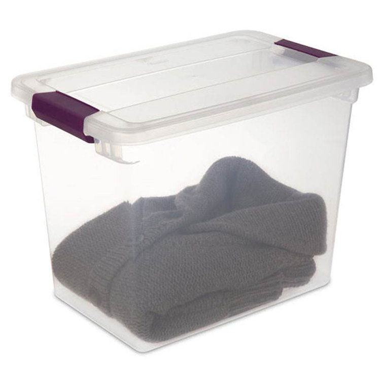 Sterilite 66 Qt Clearview Latch Storage Box, Stackable Bin With