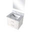 Meuble-lavabo en acrylique blanc avec miroir 18 po, l 24 po x P 18 po, fermeture en douceur, modèle en bois massif-972144198